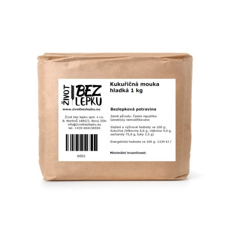 Kukuřičná mouka hladká 1 kg Kukuřičná mouka hladká 1 kg