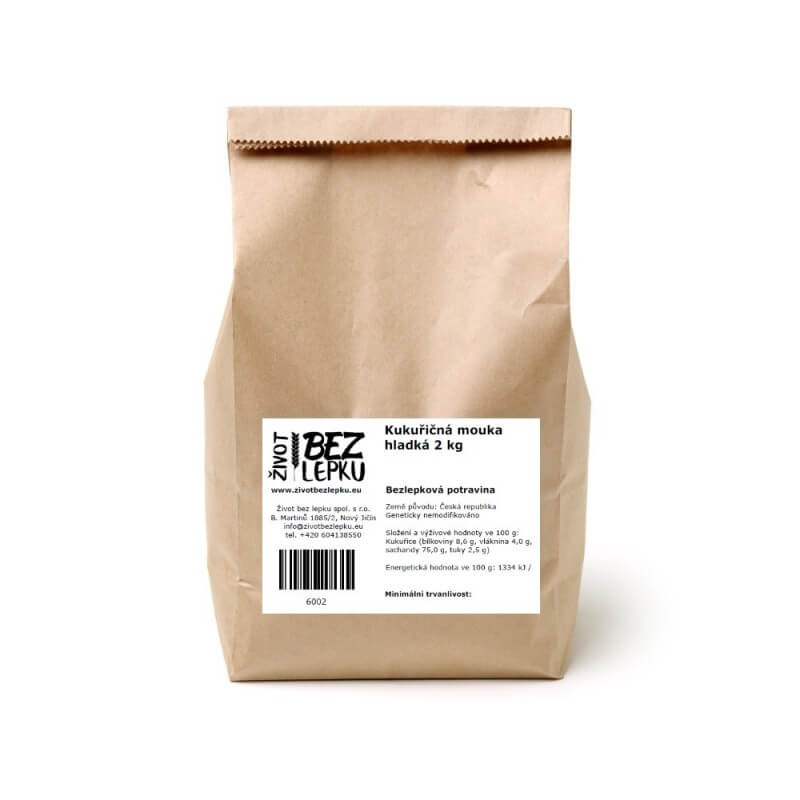 Kukuřičná mouka hladká 2 kg Kukuřičná mouka hladká 2 kg