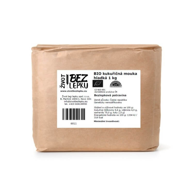 BIO kukuričná múka hladká 1 kg BIO kukuričná múka hladká 1 kg