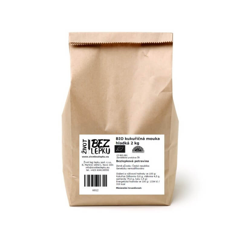 BIO kukuričná múka hladká 2 kg BIO kukuričná múka hladká 2 kg