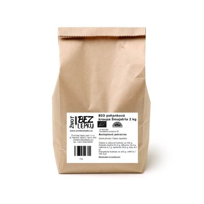 BIO pohánková krúpa Šmajstrla 2 kg BIO pohánková krúpa Šmajstrla 2 kg