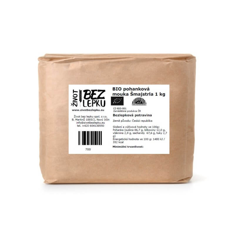 BIO pohánková múka Šmajstrla 1 kg BIO pohánková múka Šmajstrla 1 kg