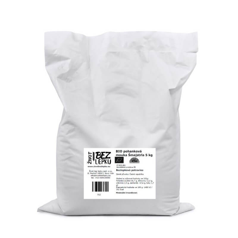BIO pohanková mouka Šmajstrla 5 kg BIO pohanková mouka Šmajstrla 5 kg