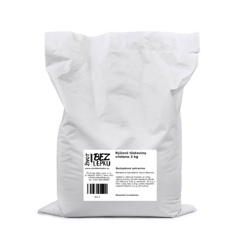 LUCKA ryžové cestoviny vretena 3 kg LUCKA ryžové cestoviny vretena 3 kg