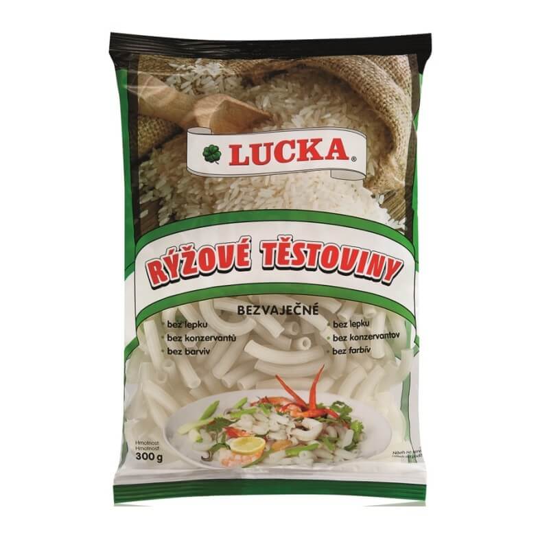 LUCKA ryžové cestoviny rúrky 300 g LUCKA ryžové cestoviny rúrky 300 g
