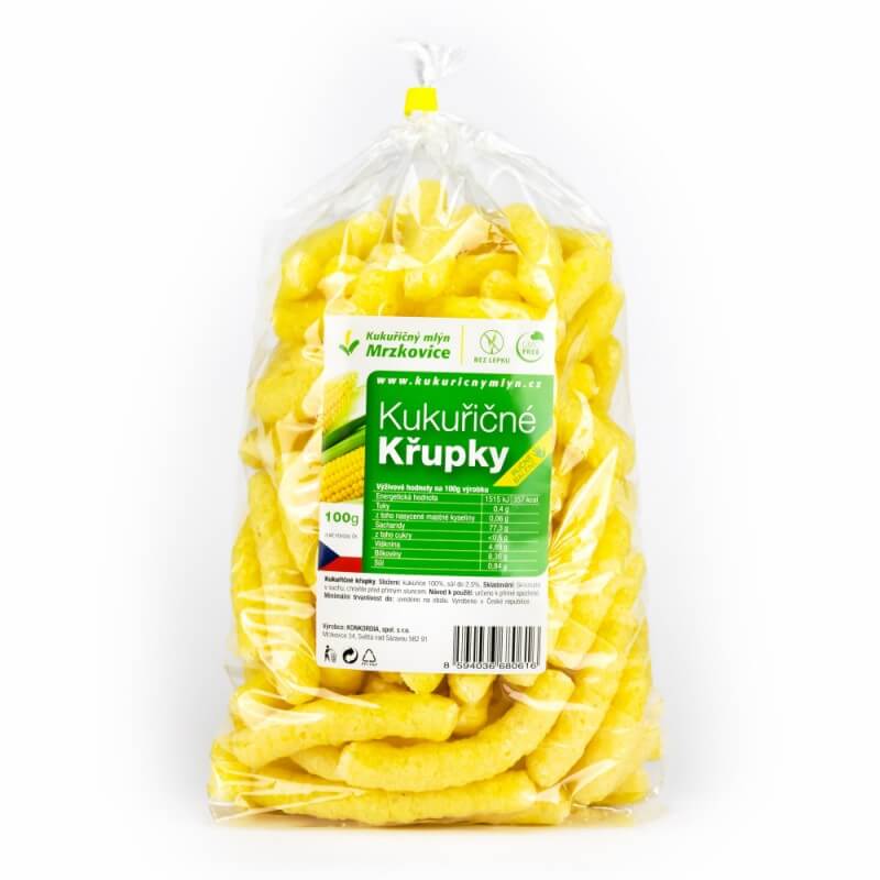 Kukuričné chrumky dlhé slané 100 g