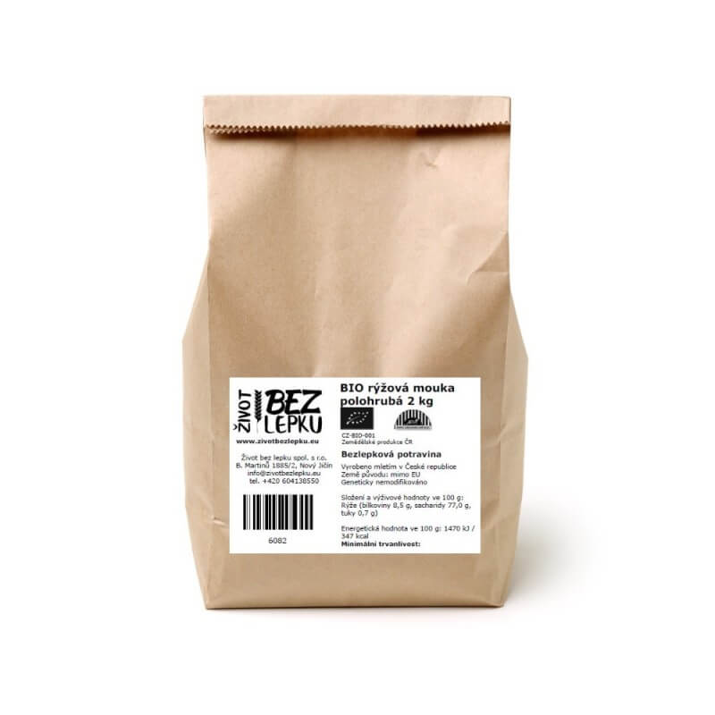 BIO ryžová múka polohrubá 2 kg BIO ryžová múka polohrubá 2 kg