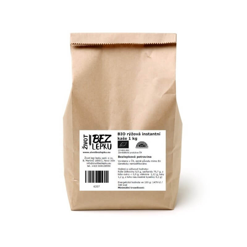BIO ryžová instantná kaša 1 kg BIO ryžová instantná kaša 1 kg