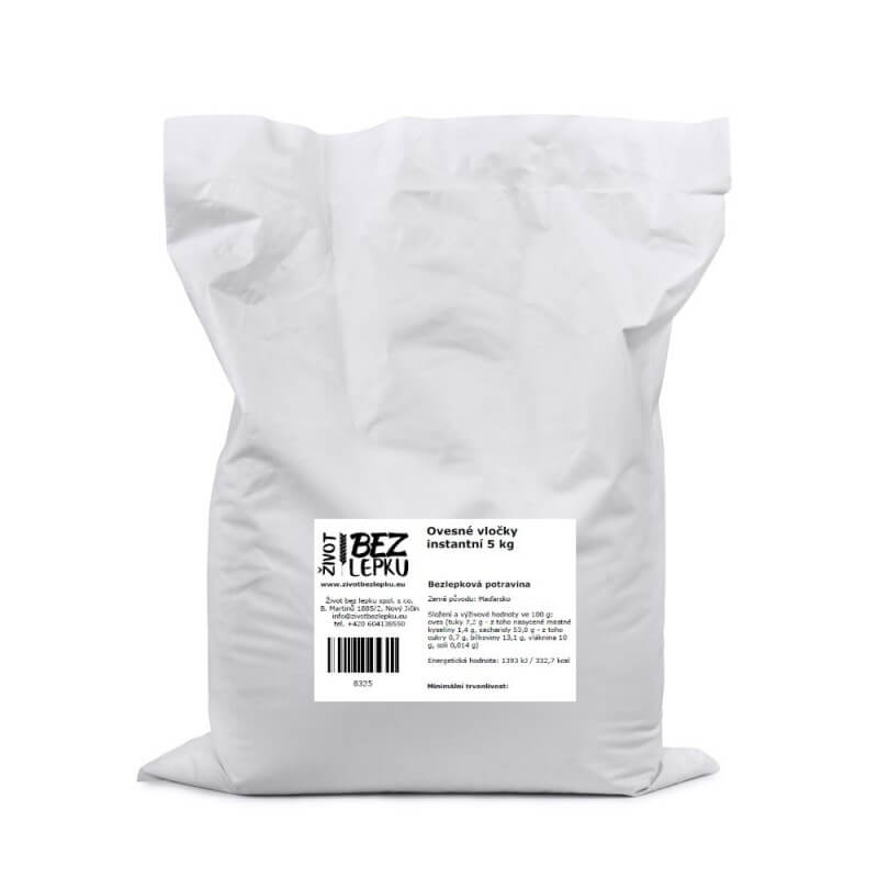 Bezlepkové ovsené vločky instantné 5 kg Bezlepkové ovsené vločky instantné 5 kg