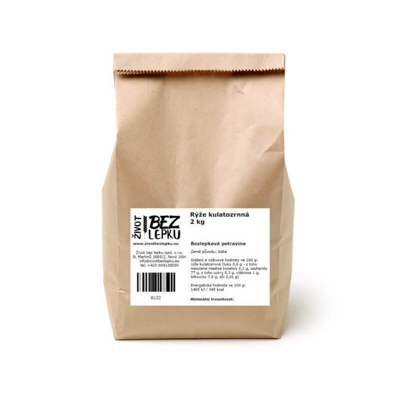 Rýže kulatozrnná 2 kg Rýže kulatozrnná 2 kg