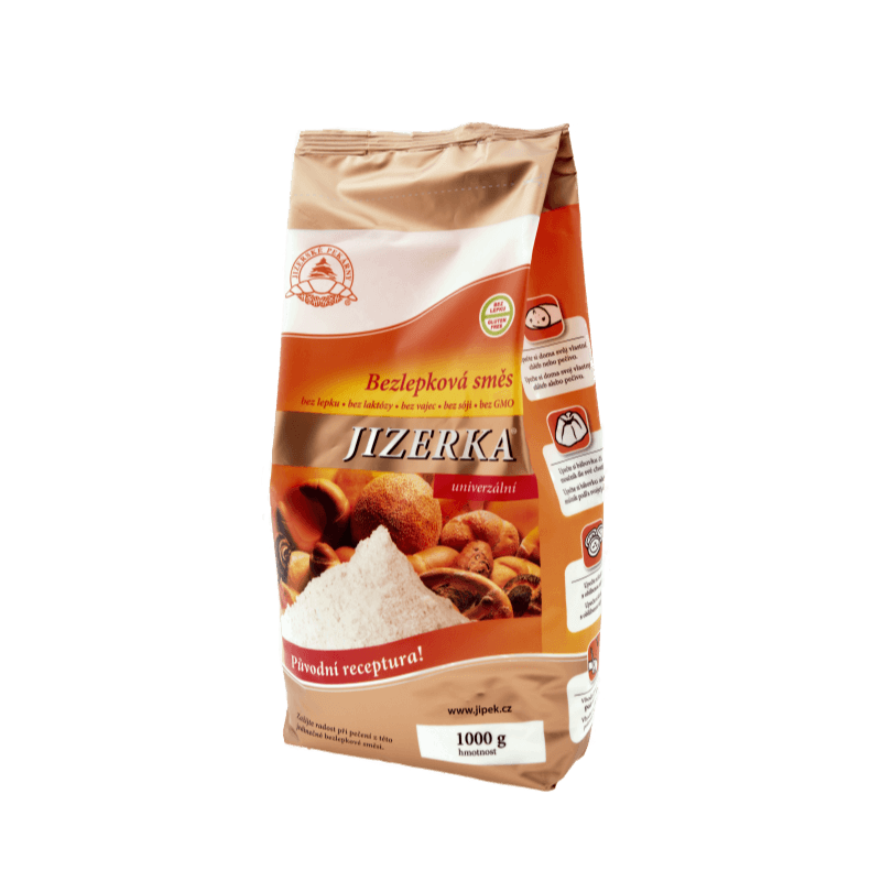 Jizerka bezlepková zmes univerzálna zlatá 1 kg Jizerka bezlepková zmes univerzálna zlatá 1 kg