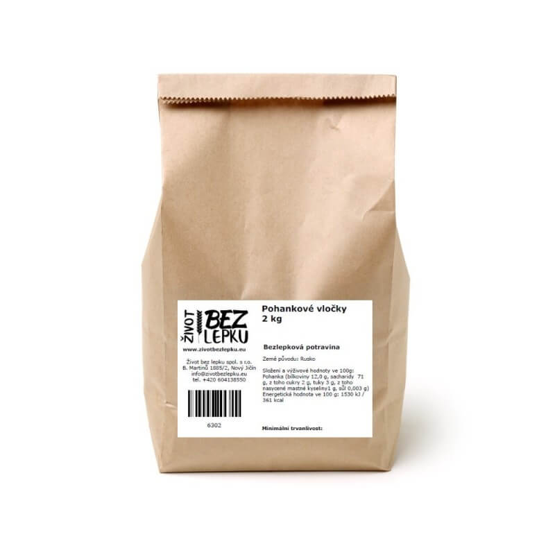 Pohánkové vločky instantné 2 kg Pohánkové vločky instantné 2 kg