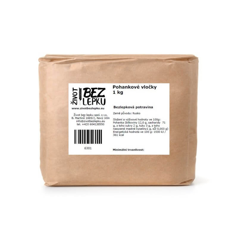 Pohánkové vločky instantné 1 kg Pohánkové vločky instantné 1 kg