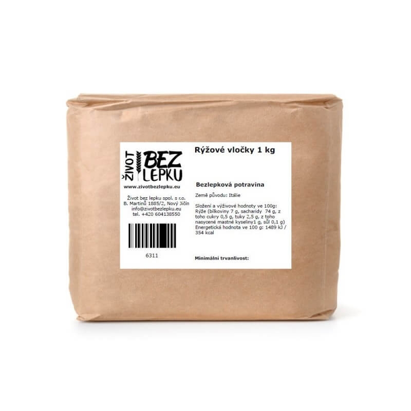 Ryžové vločky instantné 1 kg Ryžové vločky instantné 1 kg