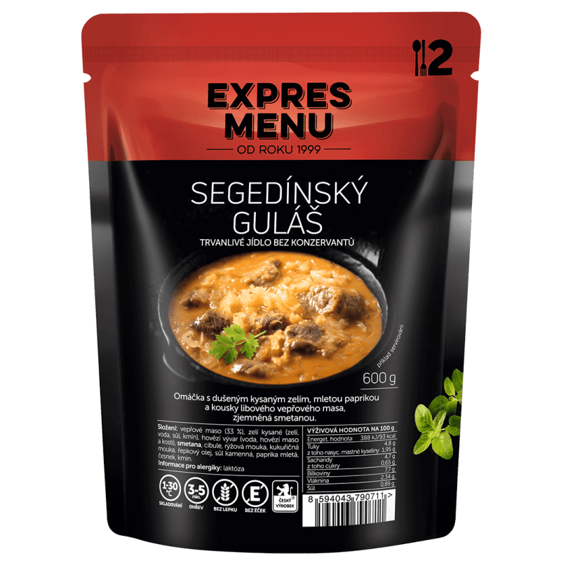 Segedínsky guláš 2 porcie EXPRES MENU 600 g Segedínsky guláš 2 porcie EXPRES MENU 600 g