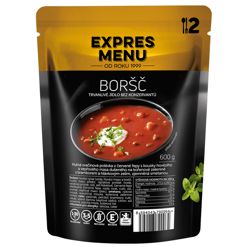 Boršč 2 porcie EXPRES MENU 600 g Boršč 2 porcie EXPRES MENU 600 g