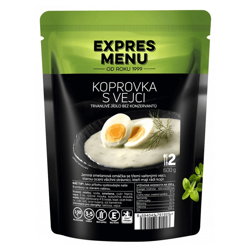 Kôprová omáčka s vajciami 2 porcie EXPRES MENU 600 g Kôprová omáčka s vajciami 2 porcie EXPRES MENU 600 g