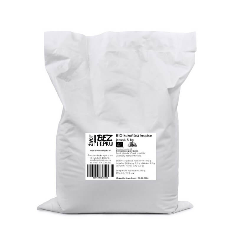 BIO kukuričná krupica jemná 5 kg BIO kukuričná krupica jemná 5 kg