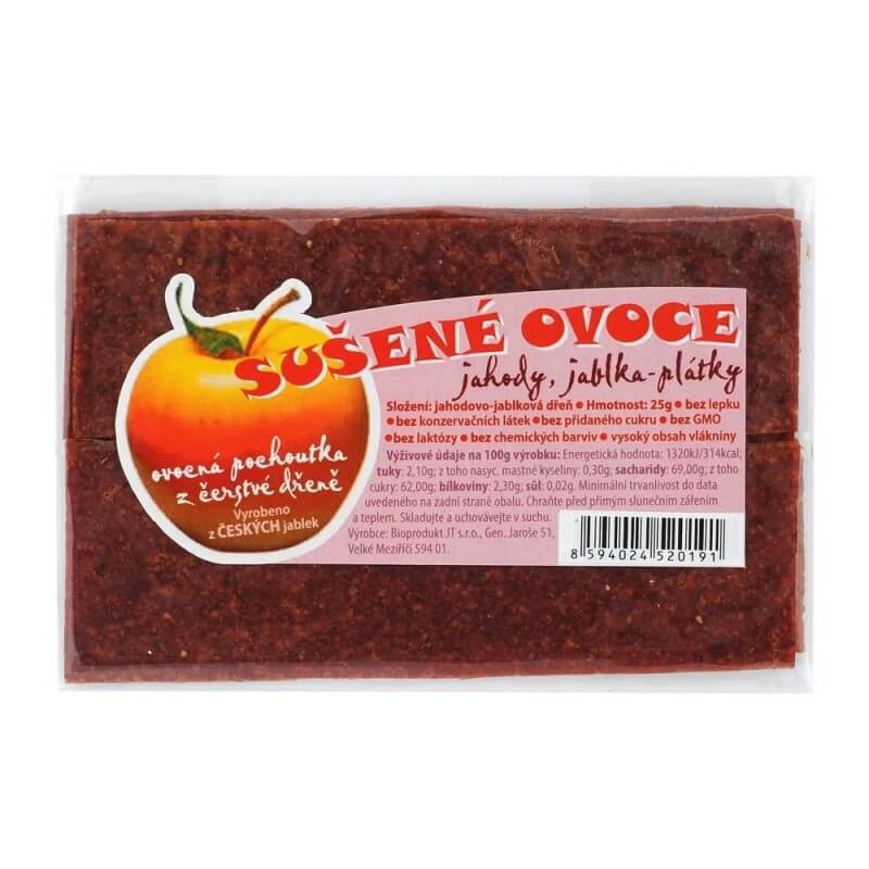 RAW ovocné plátky jablko a jahoda 25 g RAW ovocné plátky jablko a jahoda 25 g