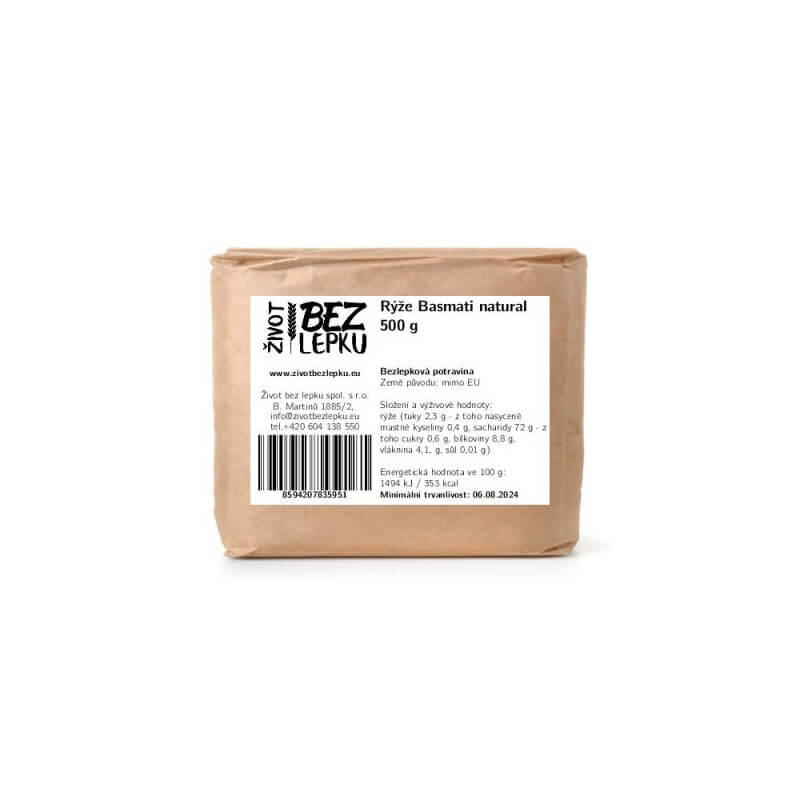 Ryža Basmati natural 500 g Ryža Basmati natural 500 g