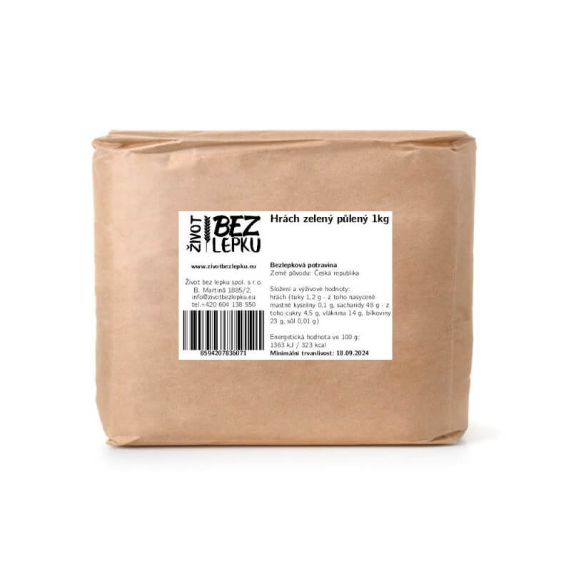 Hrach zelený polený 1 kg Hrach zelený polený 1 kg