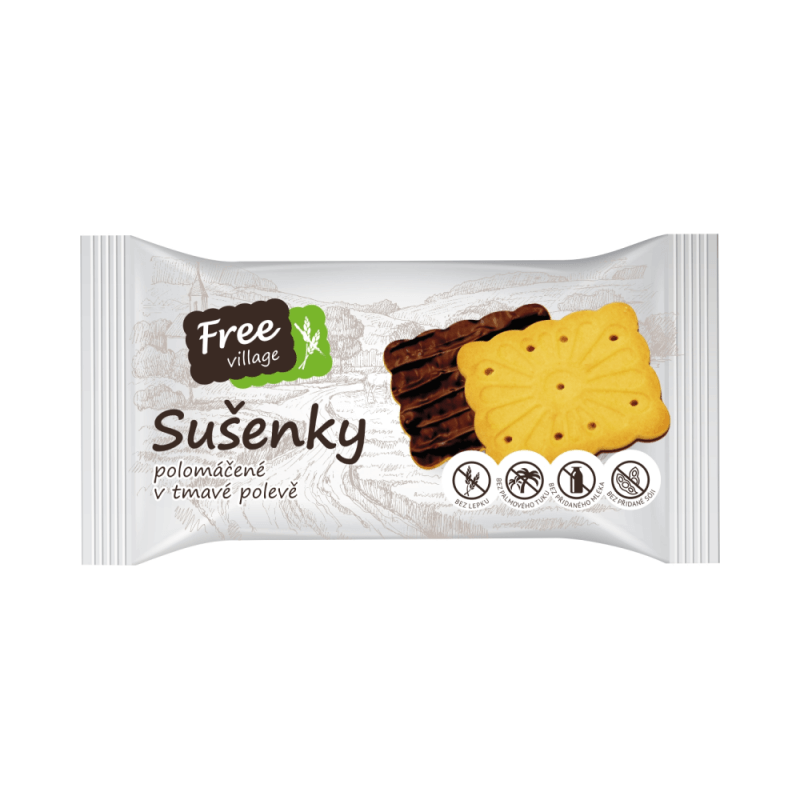 Sušienky polomáčané v tmavej poleve 80 g Sušienky polomáčané v tmavej poleve 80 g