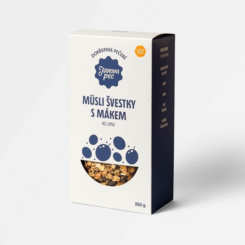Slivky s makom pečené müsli 350 g Slivky s makom pečené müsli 350 g